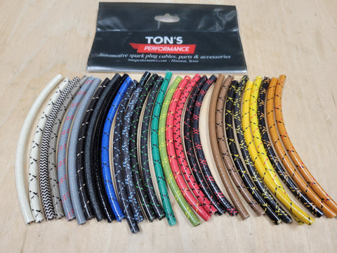 Color Sample Kit - 7mm Copper Core Cloth Braided Spark Plug Wire