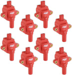 MSD 82838 Ford 7.3L GODZILLA IGNITION COIL, RED, SET OF 8