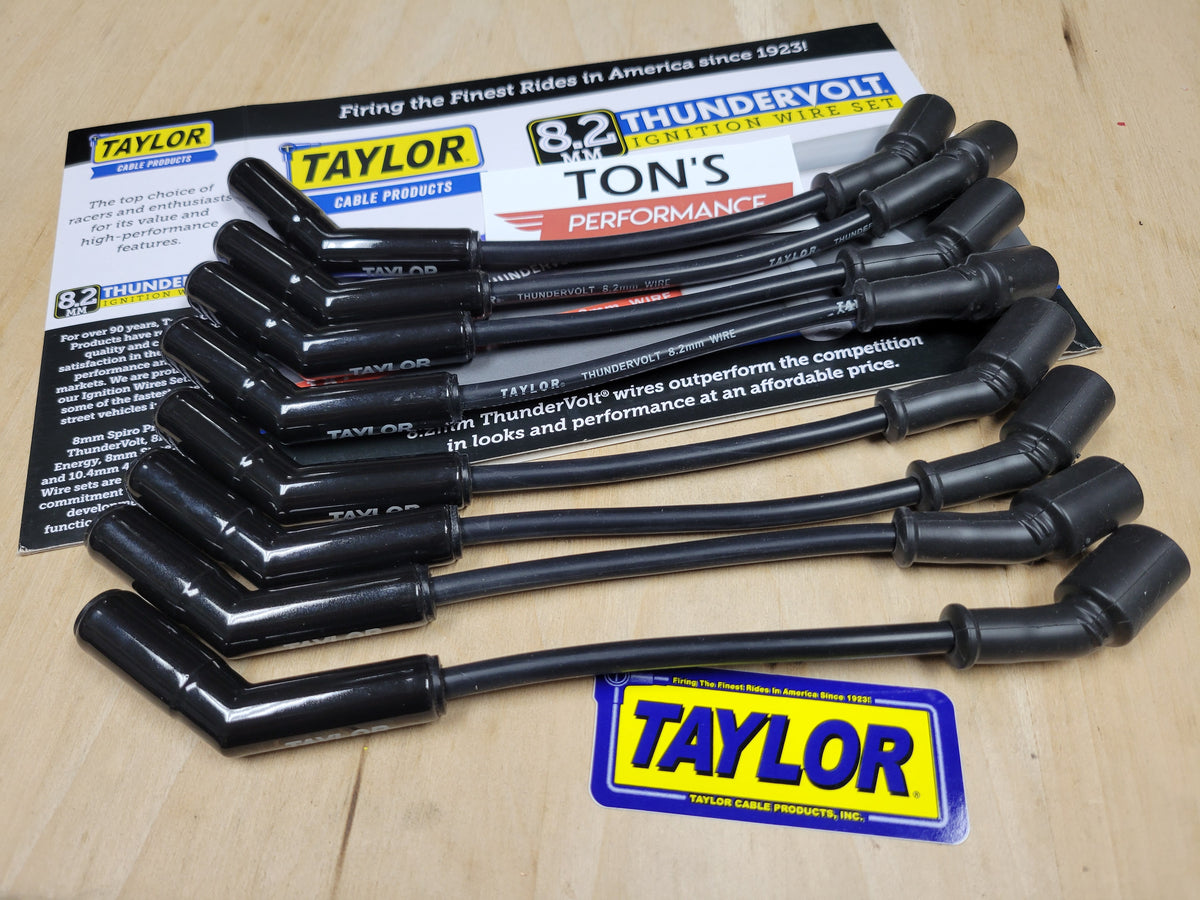 Taylor Cable 84091 8.2mm Thundervolt Custom Spark Plug Wires 4 cyl bla Taylor Cable 84091 8.2mm Thundervolt Custom Spark Plug Wires 4 cyl bla