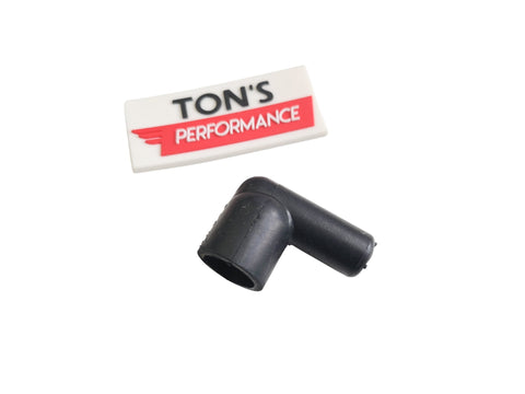 Ignition Distributor Socket style Boot Silicone Black 90 Degree - 7-8mm Round