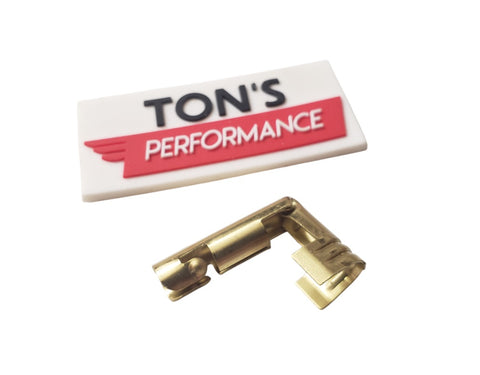 90 degree right angle distributor/coil terminal brass