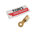 Ring spark plug terminal with spike brass