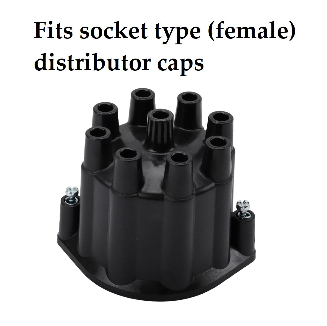 Ignition Wire Distributor Socket style Boot Silicone Black 180 Degree ...