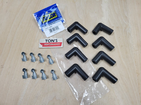 Taylor Cable 46001 Spark Plug Boot And Terminal Kit 90 degree right angle 8 pack