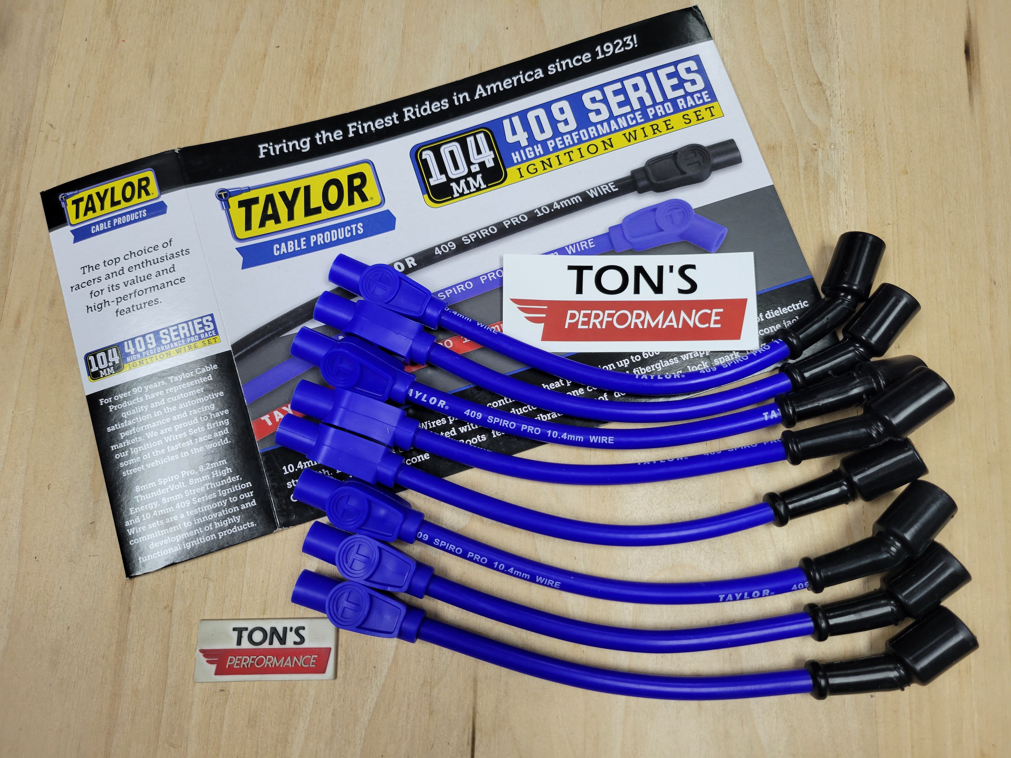 8mm Performance Wires Taylor Cable Spiro-Pro Red Spark Plug Wire Set ...