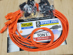 Universal Taylor 8mm Spiro-Pro Ignition Spark Plug Wire kit - Ford / Chevy