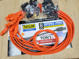 Universal Taylor 8mm Spiro-Pro Ignition Spark Plug Wire kit - Ford / Chevy