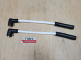 Cables de enchufe de silicona de 10 mm de Ton's Harley Sportster 1988 - 2003 / PAR DE CABLES CORTOS PARA BOBINA REUBICADA 