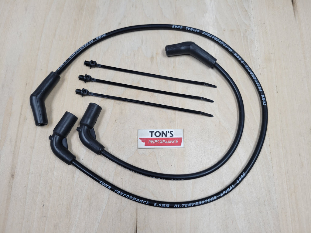 Ton's 10mm Spark Plug Wires - Harley Dyna Softail 1986 - 1998 / PAIR O Replacement Oem Length Wires - Foto 5