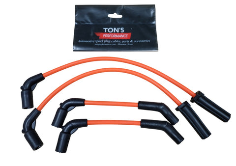 Ton's Performance 10mm Red Silicone Spark Plug Wires For 2018+ Harley-Davidson Softail FX/FXST