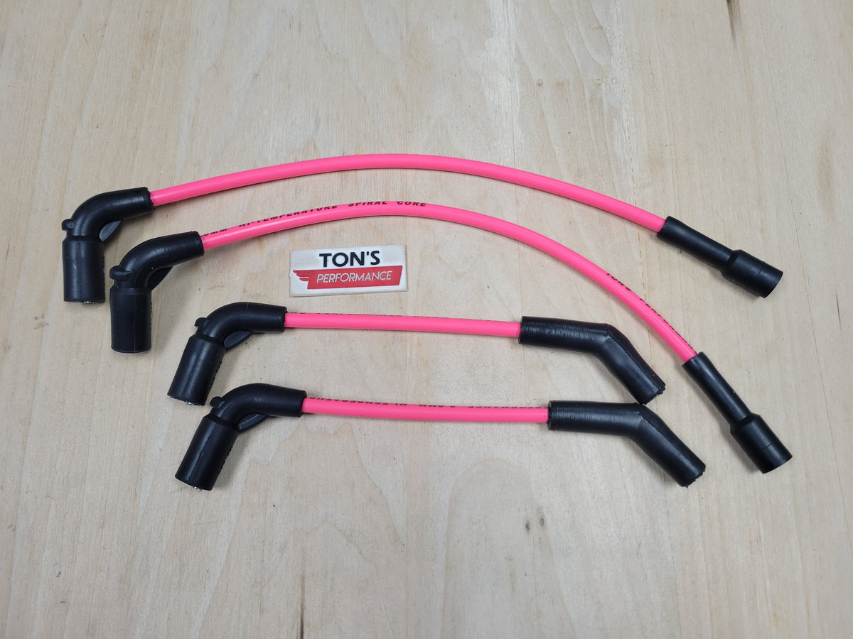 Ton's 8mm Universal White Silicone Spark Plug Wire Kit - 8 Cylinder V8 - USA Made