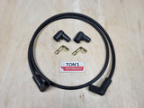 Kit de cables de bujía trenzados de tela con núcleo de supresión de 48 "y 8mm - motocicleta