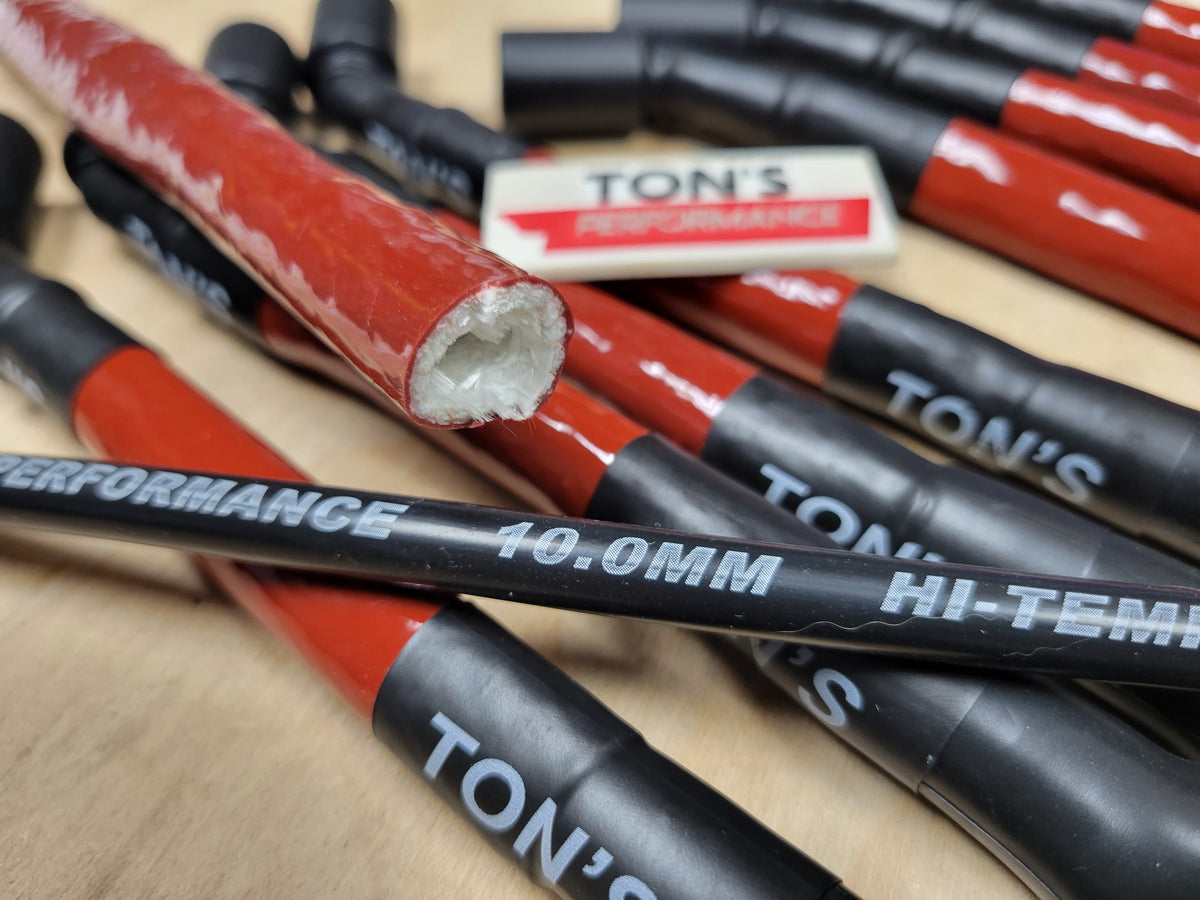 10mm SLEEVED LS Angled Spark Plug Wires CAR, TRUCK, & SUV 10" or 11" L