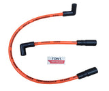 Ton's 10mm Spark Plug Wires - Harley Dyna Softail 1999 - 2017 / PAIR OF REPLACEMENT OEM LENGTH WIRES