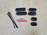 Ton's Performance Clamp-On Wire Separators for 8mm Ignition Cable Nylon Kit RED / BLACK / BLUE