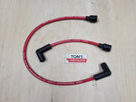 Ton's 8mm Spark Plug Wires - Harley Dyna Softail 1986 - 1998 / PAIR OF REPLACEMENT OEM LENGTH WIRES