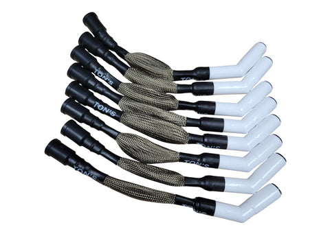 Ton's Ceramic Titanium Sleeved Spark Plug Wire Set 11" Ford 7.3L GODZILLA 2020+