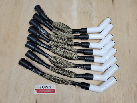 Ton's Ceramic Titanium Sleeved Spark Plug Wire Set 11" Ford 7.3L GODZILLA 2020+