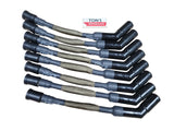 Ton's 10mm Ceramic Titanium Sleeved Spark Plug Wire Set 11" Ford 7.3L GODZILLA 2020+