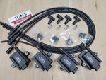 Ton's Performance IGTB 4 Cylinder Ignition Coil Conversion Kit Plug Wire Set