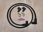 Universal 48" 8mm Suppression Core Cloth Braided Spark Plug Wire kit - Motorcycle