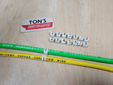 Ton's Spark Plug Wire Marker Clip-On White Nylon Clips With Black Numbers 1-8