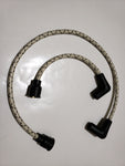 Cables de bujía trenzados de tela Harley Dyna Softail 1991 - 1998 / PAR DE CABLES DE RECAMBIO DE LONGITUD OEM