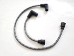 Cables de bujía trenzados de tela Harley Dyna Softail 1991 - 1998 / PAR DE CABLES DE RECAMBIO DE LONGITUD OEM