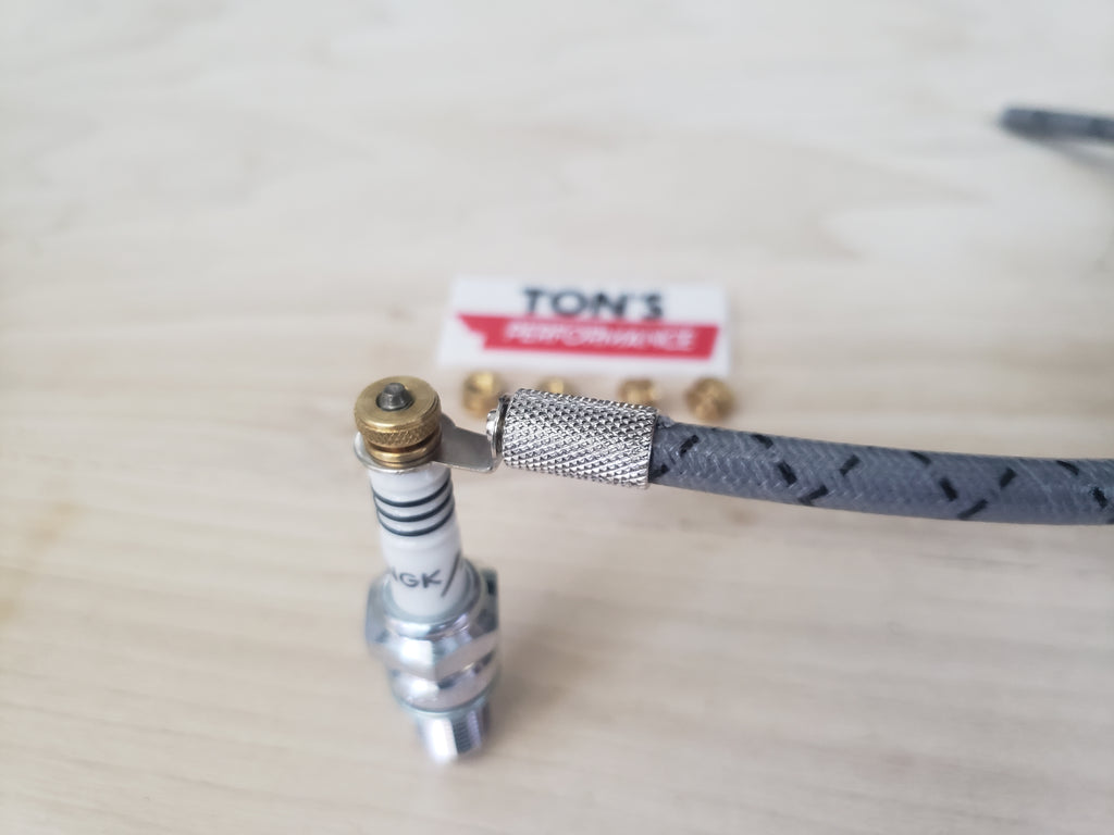 5 brass spark plug thumb nuts 8/32 thread 7/16 OD Gas Engine Hit 5 brass spark plug thumb nuts 8/32 thread 7/16 OD Gas Engine Hit