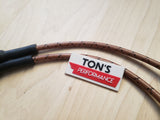 Cables de bujía trenzados de tela Harley FXR 1982+ / PAR DE CABLES DE RECAMBIO DE LONGITUD OEM