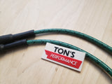 Cables de bujía trenzados de tela Harley FXR 1982+ / PAR DE CABLES DE RECAMBIO DE LONGITUD OEM