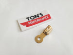Ring spark plug terminal with spike brass