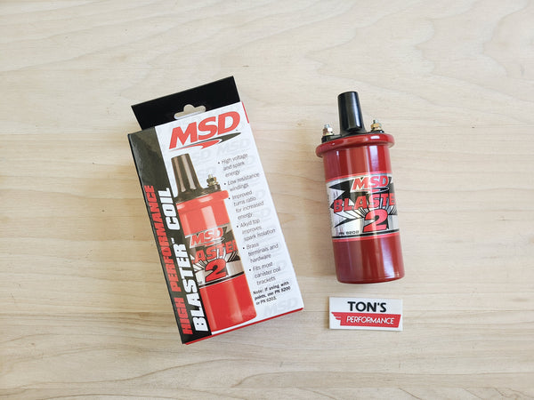 MSD 8202 Ignition Coil Blaster 2 Canister Round Oil Filled