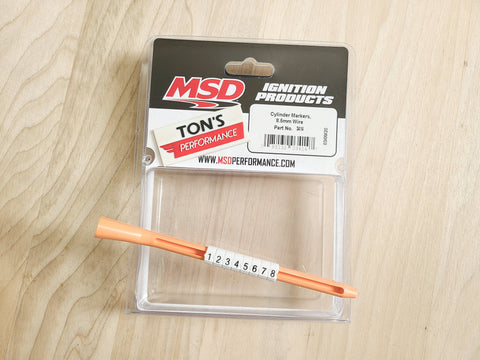 MSD Clip de marcador de cable de bujía de encendido, Clips de nailon blanco con números negros 3414 