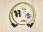 48" 8mm Suppression Core Cloth Braided Spark Plug Wire kit - Harley Motorcycle (07+)