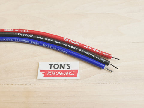 thumbnail interactive-video image 1 of Taylor ThunderVolt 8.2mm Spark Plug Wire – Sold By Foot, Black Silicone, No Print, USA Made 1 of 3