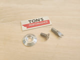 Silver or Black Stainless Anti Theft Snake 2 Pin Bolt for Harley Seat Mounting to Rear Fender v2