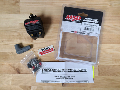 MSD 82073 MSD Ignition Blaster SS Coil High Voltage -40,000V E-Core Square Epoxy