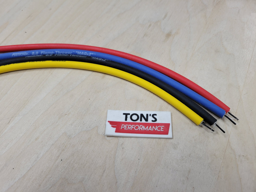 PerTronix Flame-Thrower Spark Plug Wires - 8mm Universal 180 Degree Set For 8 Cylinder Engines, Red Silicone