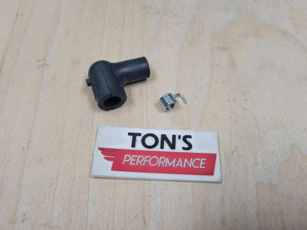 Small right angle spark plug boot with spring connector [For small eng –  Ton's Performance