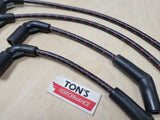 Cables de bujía trenzados de tela Harley Softail 2018+ CABLES DE LONGITUD OEM DE REEMPLAZO