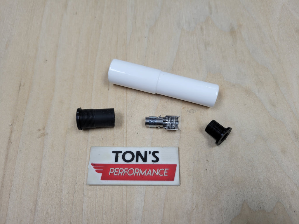 White Ceramic 8mm Spark Plug Boot 180 Degree straight – Ton's Performance