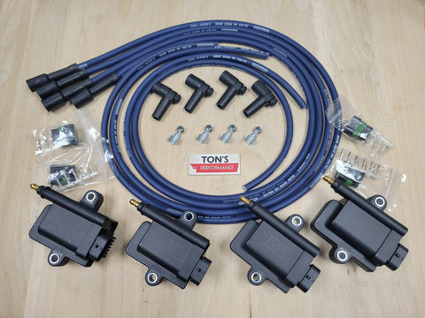 Kit combinado de cables de bujía IGTB y Moroso de alta potencia Smart Coil de Ton's 