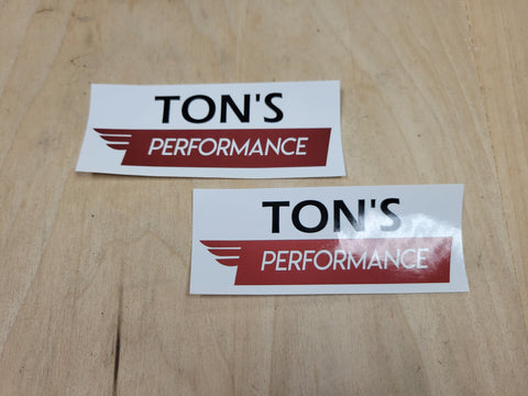 (2) Ton's Performance 2" x 5" stickers