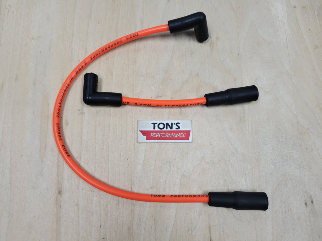 Ton's Performance 8mm White Silicone Spark Plug Wires For Harley Softail Dyna 1999-2017