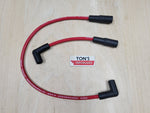 Ton's 8mm Spark Plug Wires - Harley Dyna Softail 1999 - 2017 / PAIR OF REPLACEMENT OEM LENGTH WIRES