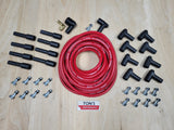 Ton's Performance Kit de cables universales para bujías con núcleo de supresión de 8 mm para puntos V8/HEI