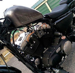 Cables de bujía de tela trenzada Harley Sportster 2007+ / PAR DE CABLES CORTOS PARA BOBINA REUBICADA
